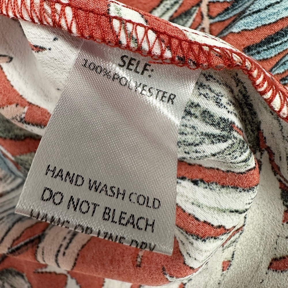 NWT Easel Palm Leaf Printed Button Front Duster E… - image 10